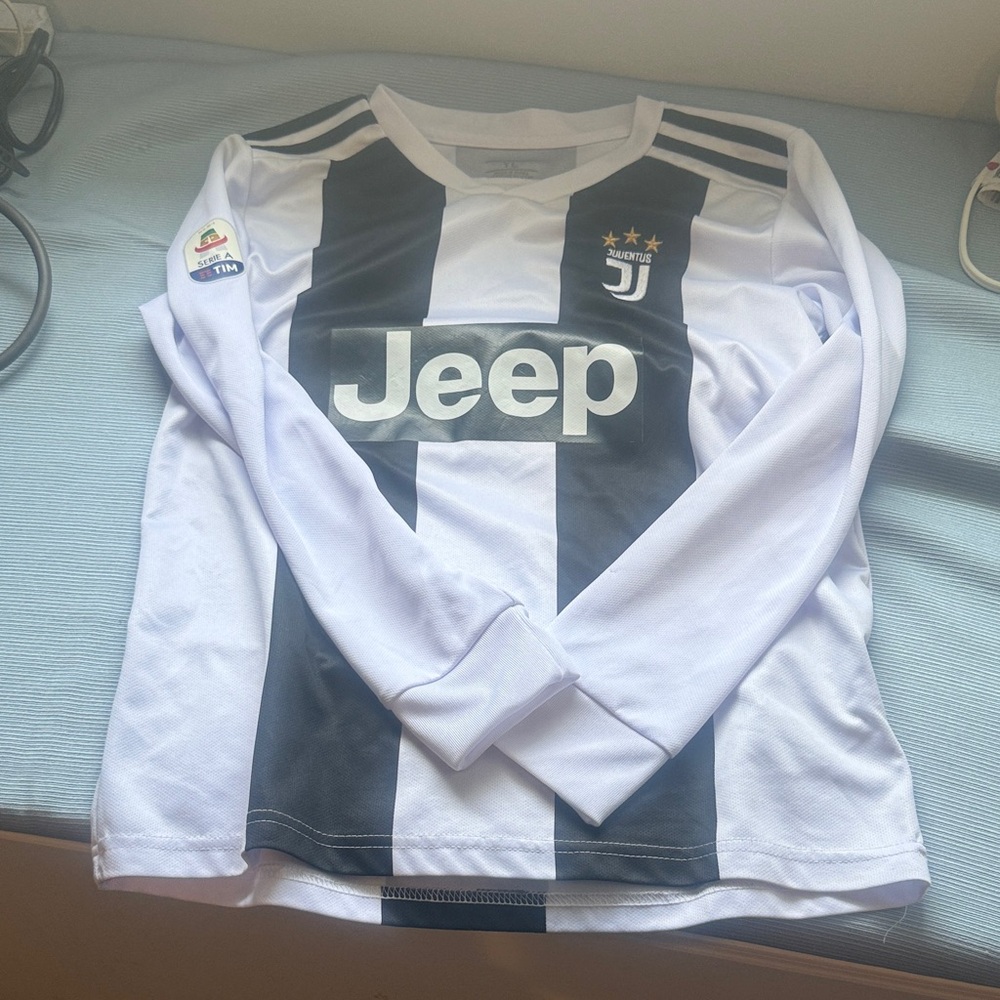 Juventus Black and White Striped Jersey